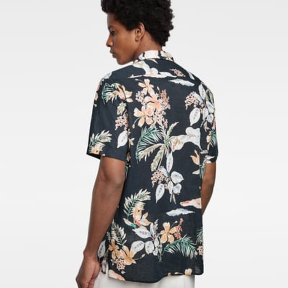 zara man floral shirt